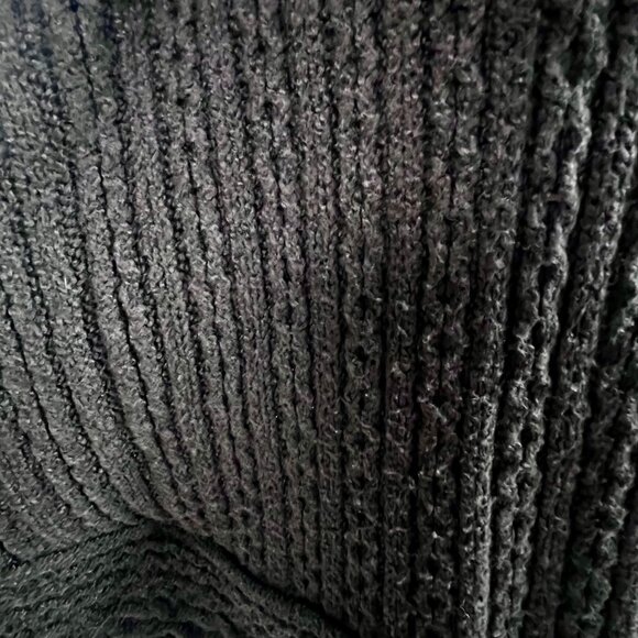 CAbi Oversized Brown Cable Knit Cardigan Sweater XS/S Cape Sleeve Open Front - Picture 7 of 13